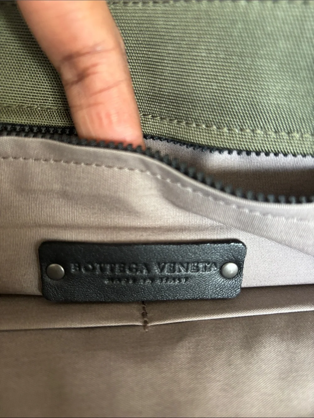 Bottega Veneta Olive and Black Woven Flap Messenger Bag